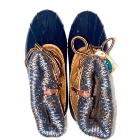 Sporto Lilia Women's Duck Winter Waterproof Boot Tan/Navy Size 6 - Picture 5 of 7